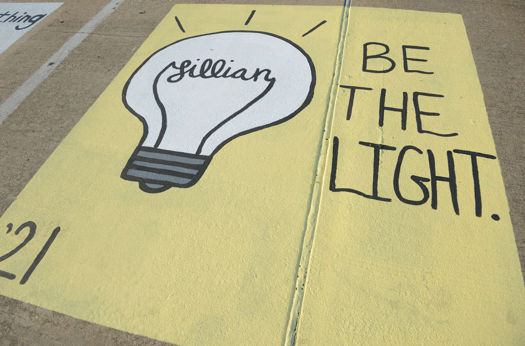A&M Consolidated HS painted parking spots